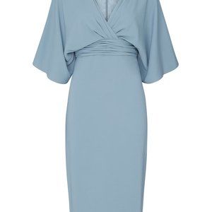 Theia Blue Kimono Sheath Dress